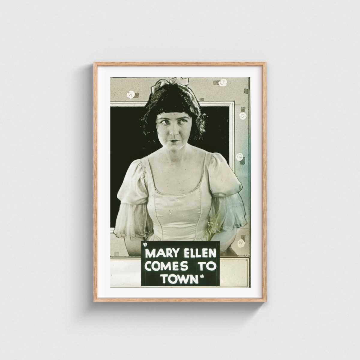Mary Ellen Comes to Town film posteri, ahşap çerçeveli tablo