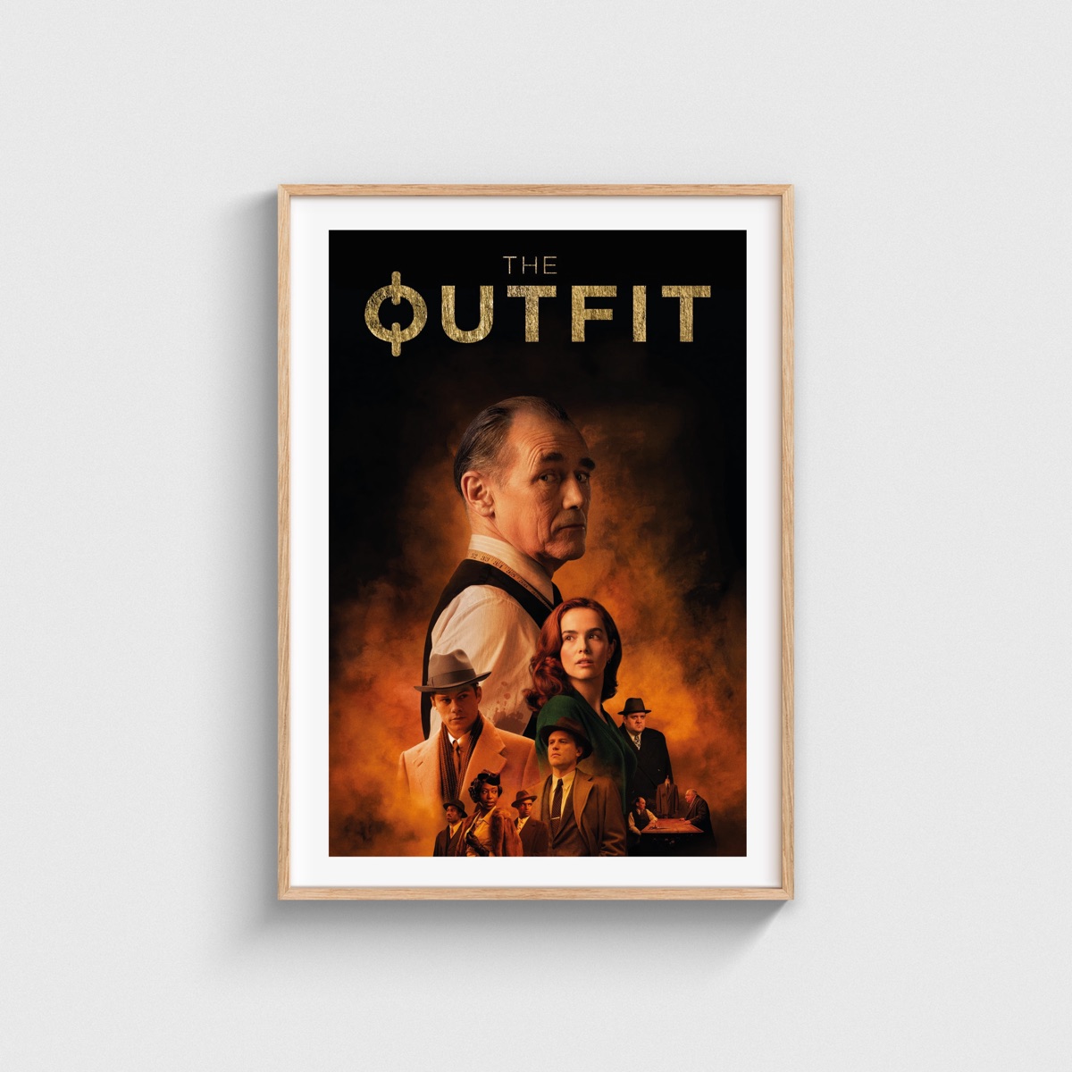 The Outfit film posteri, ahşap çerçeveli tablo
