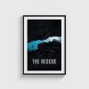 The Rescue film posteri, siyah çerçeveli tablo