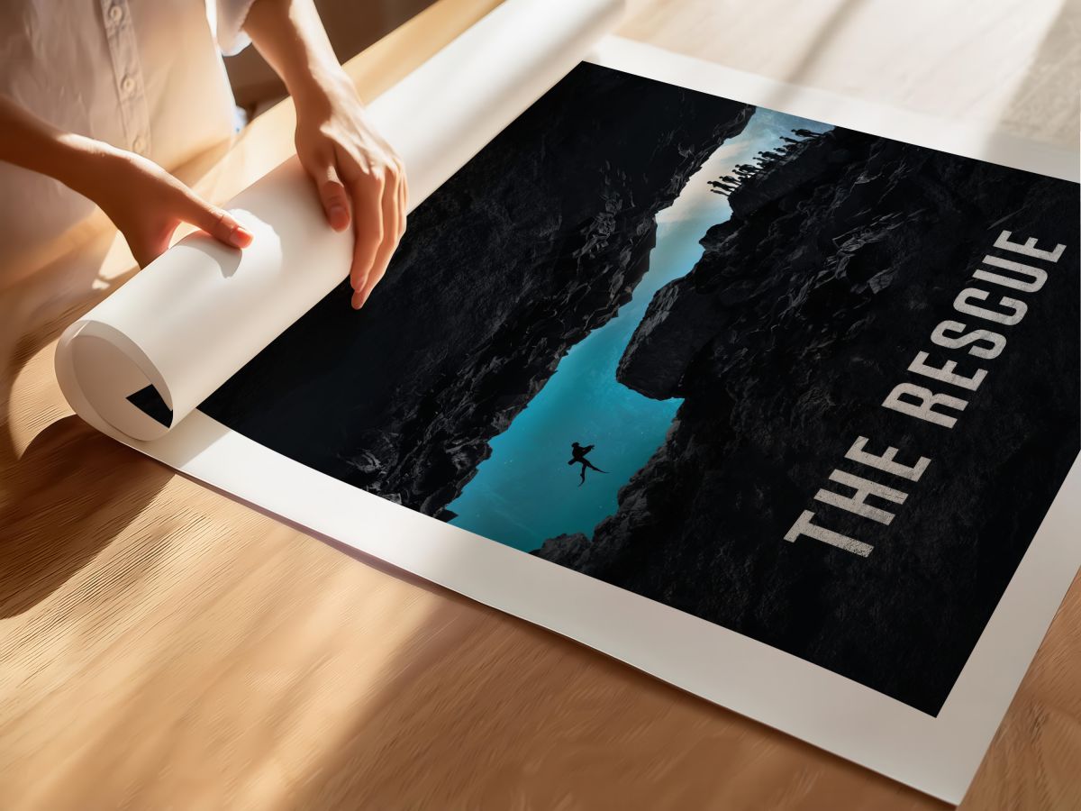 The Rescue (2021) Film Posteri, rulo yapılmış çerçevesiz poster