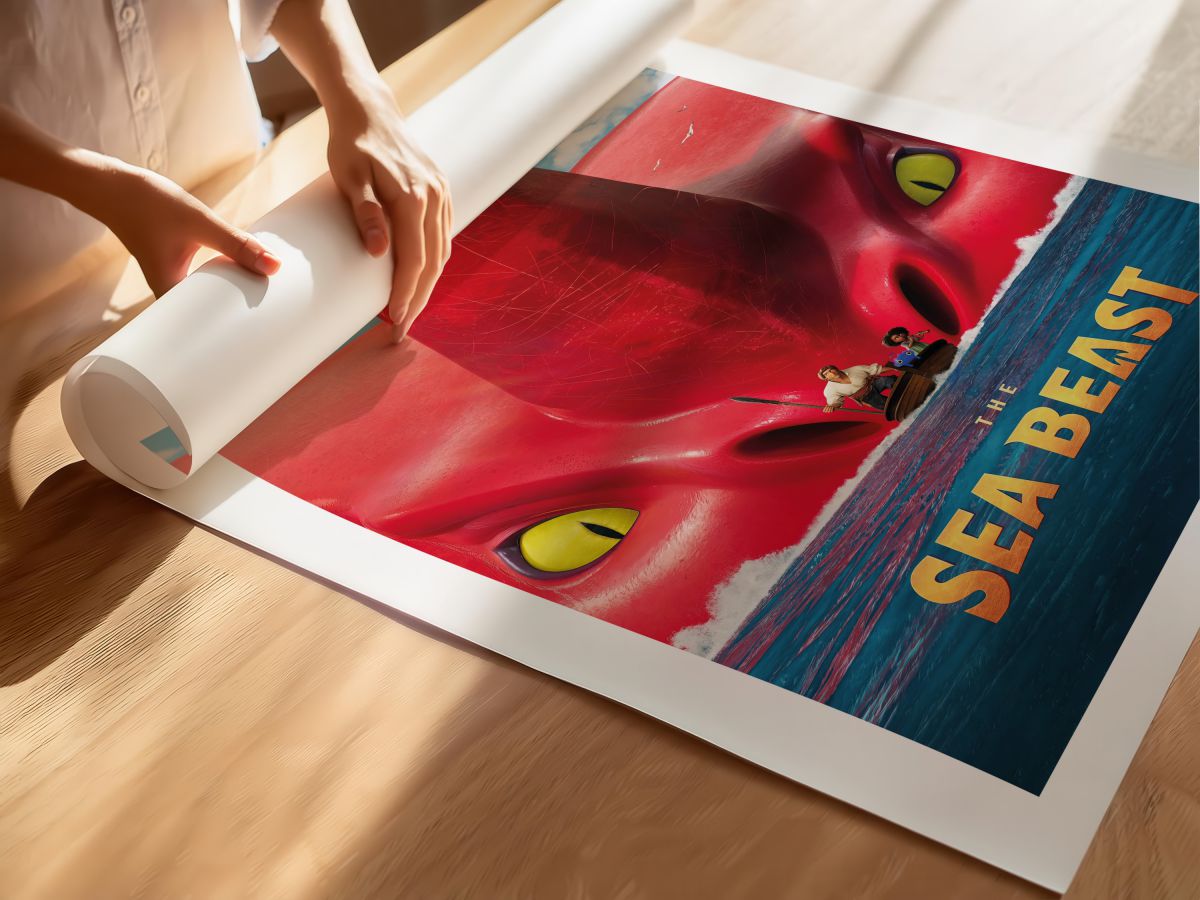 The Sea Beast (2022) Film Posteri, rulo yapılmış çerçevesiz poster
