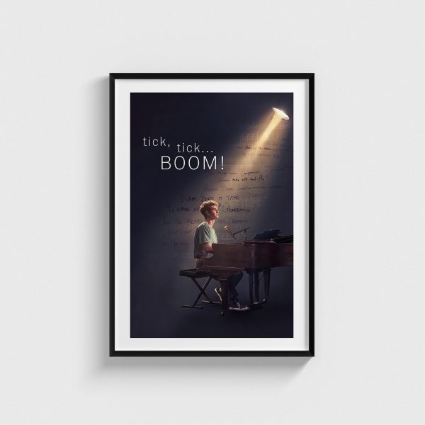 tick, tick... BOOM! film posteri, siyah çerçeveli tablo