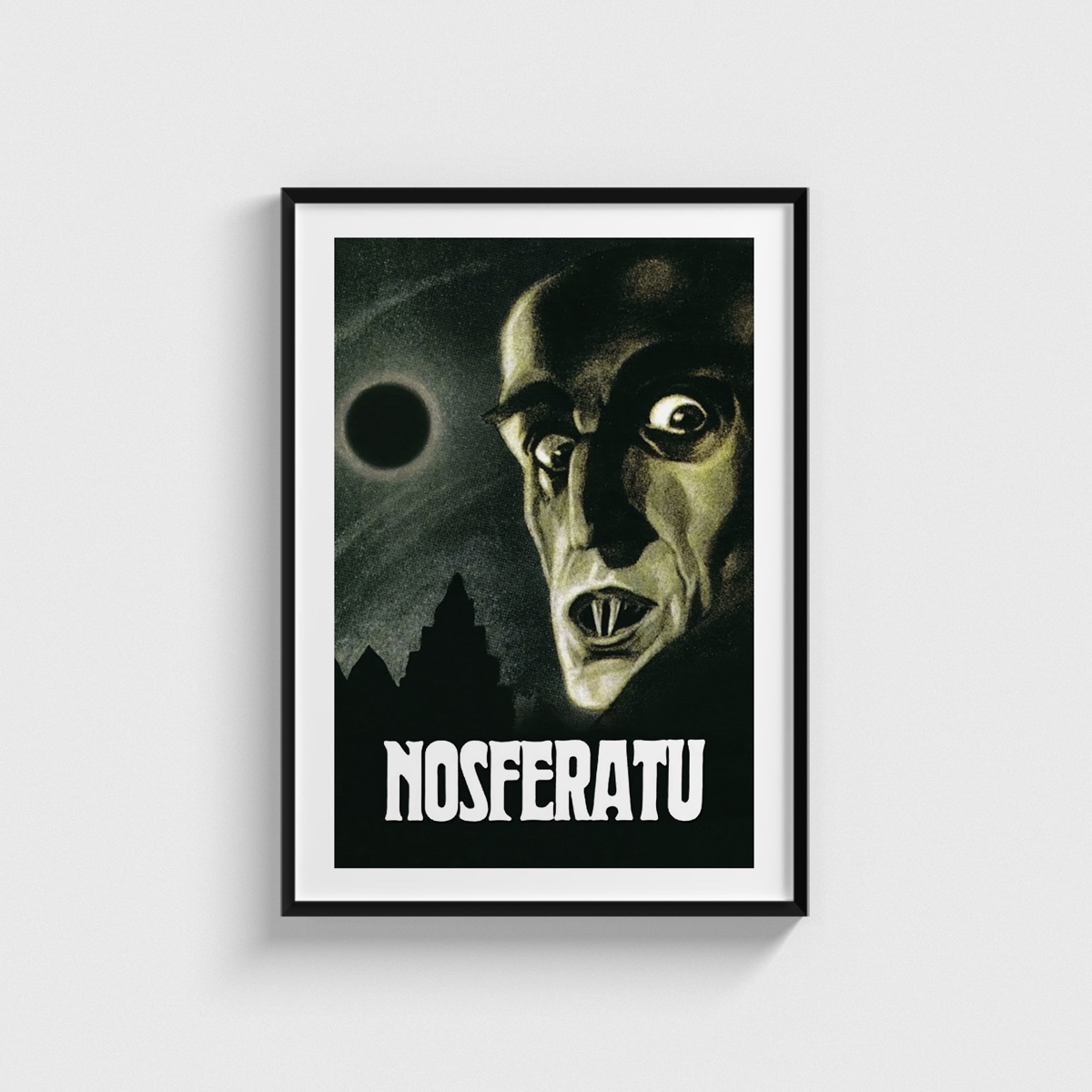 Nosferatu film posteri, siyah çerçeveli tablo