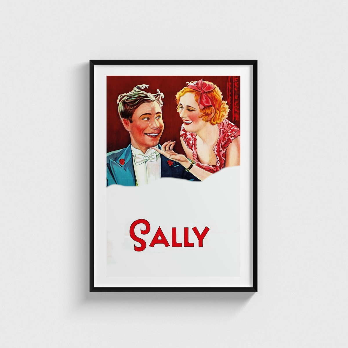 Sally film posteri, siyah çerçeveli tablo