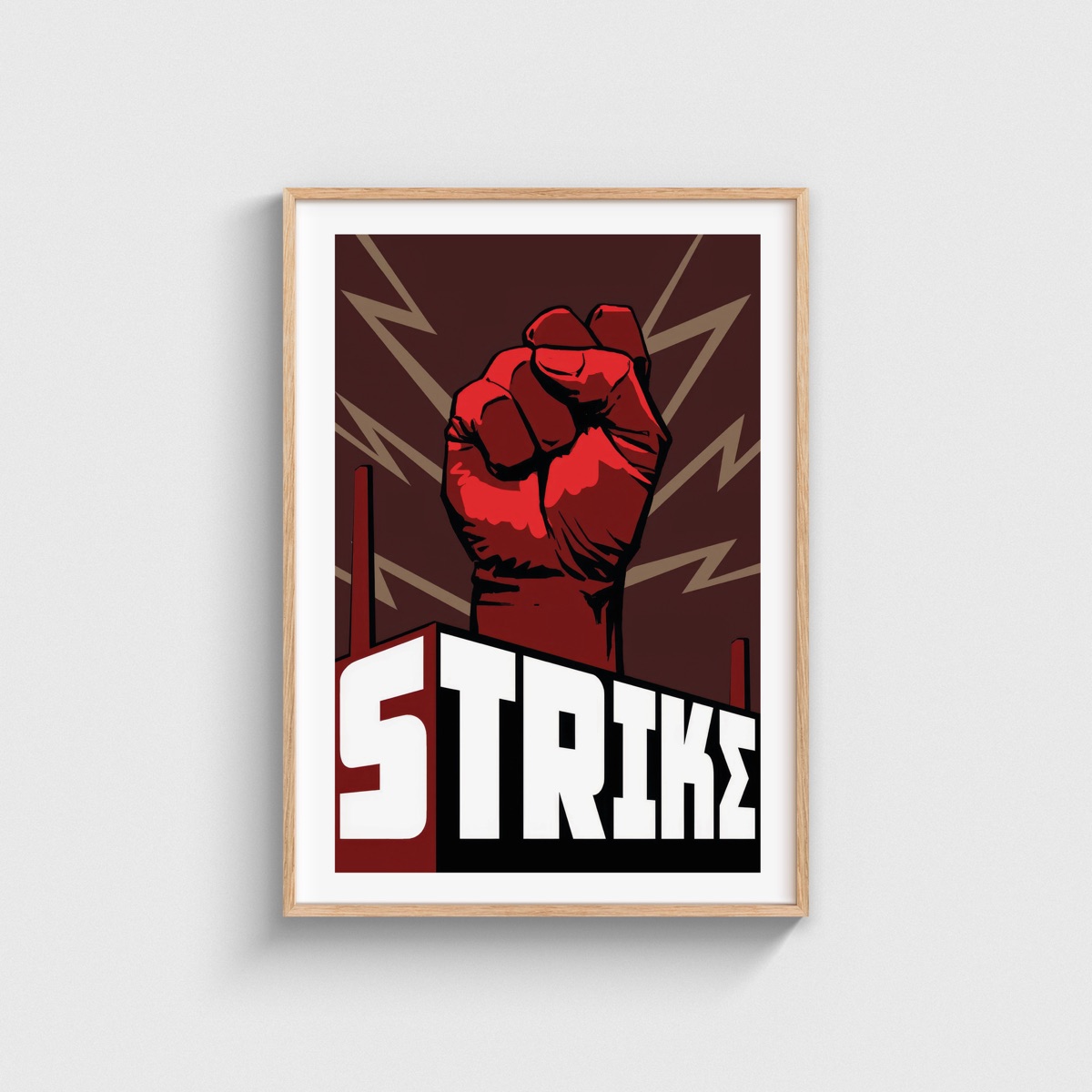 Strike film posteri, ahşap çerçeveli tablo