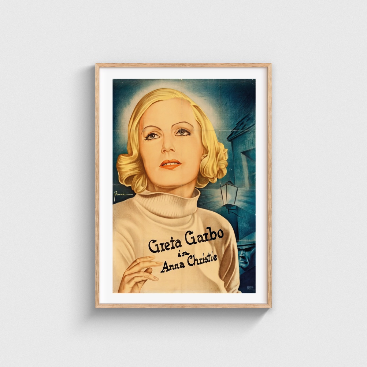 Anna Christie film posteri, ahşap çerçeveli tablo