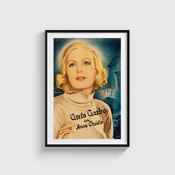Anna Christie film posteri, siyah çerçeveli tablo
