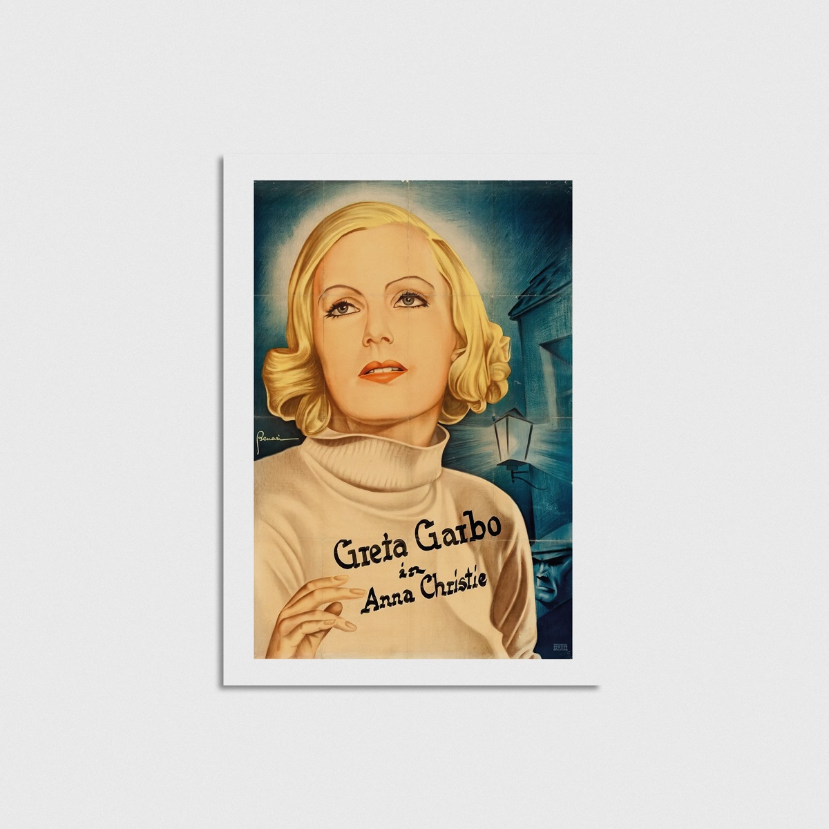 Anna Christie film posteri, çerçevesiz poster