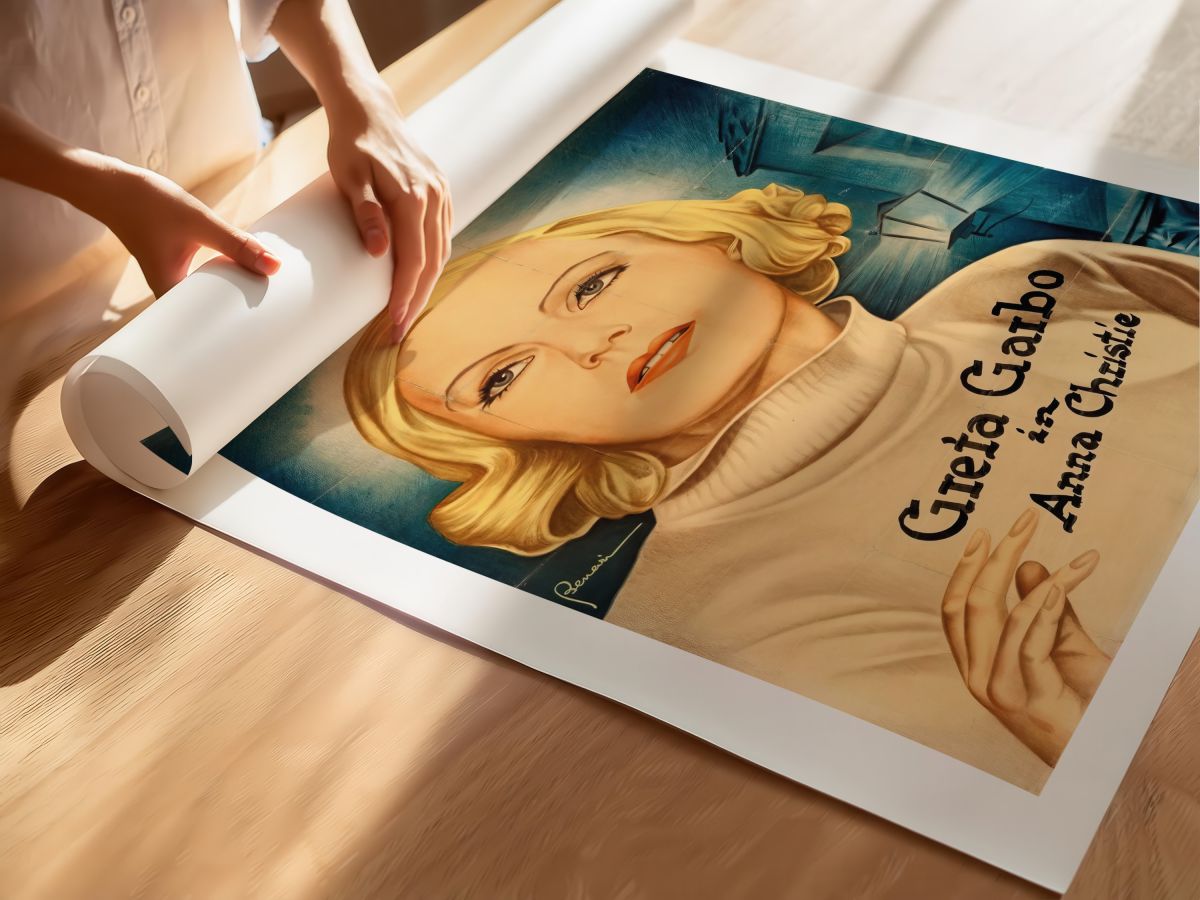 Anna Christie (1930) Film Posteri, rulo yapılmış çerçevesiz poster