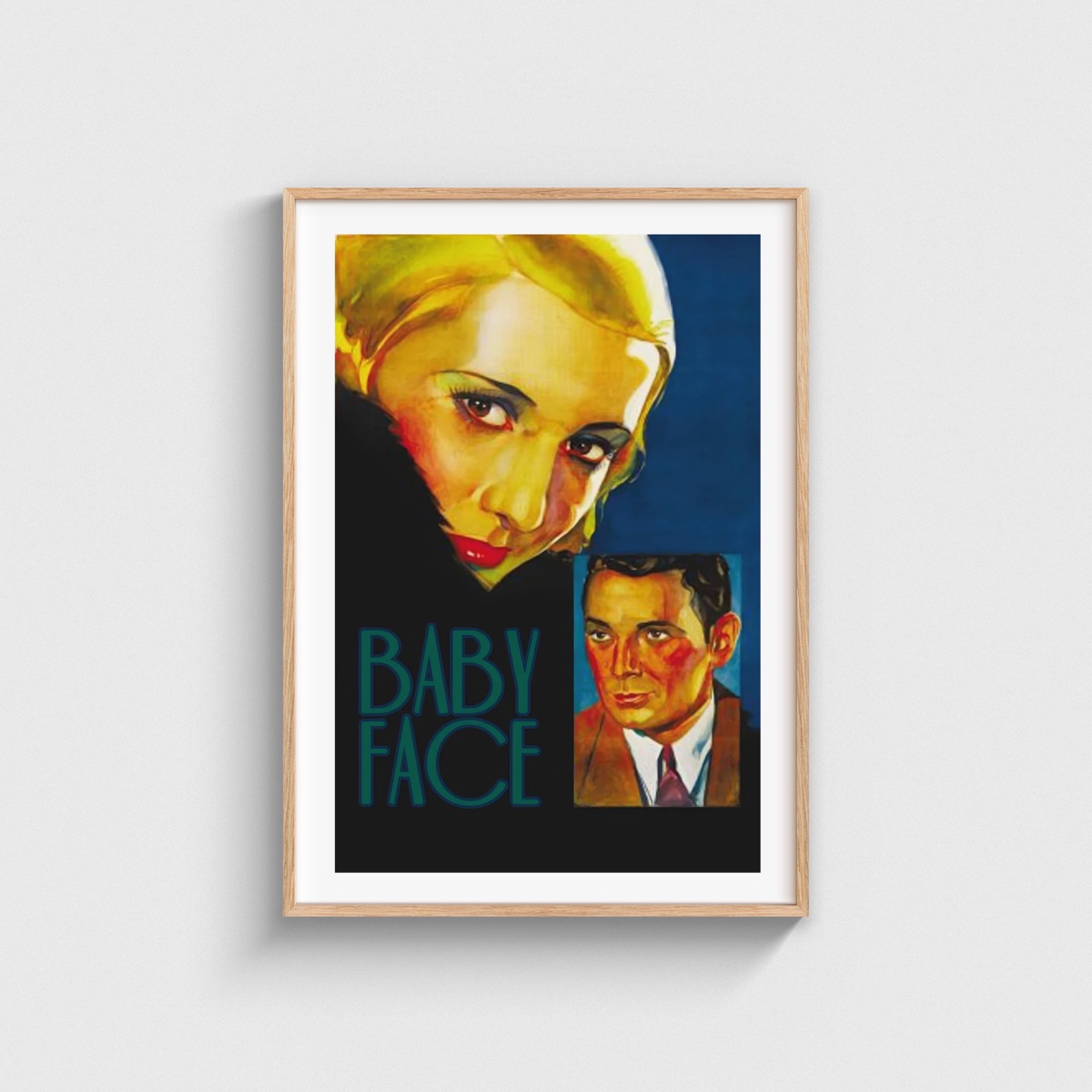 Baby Face film posteri, ahşap çerçeveli tablo