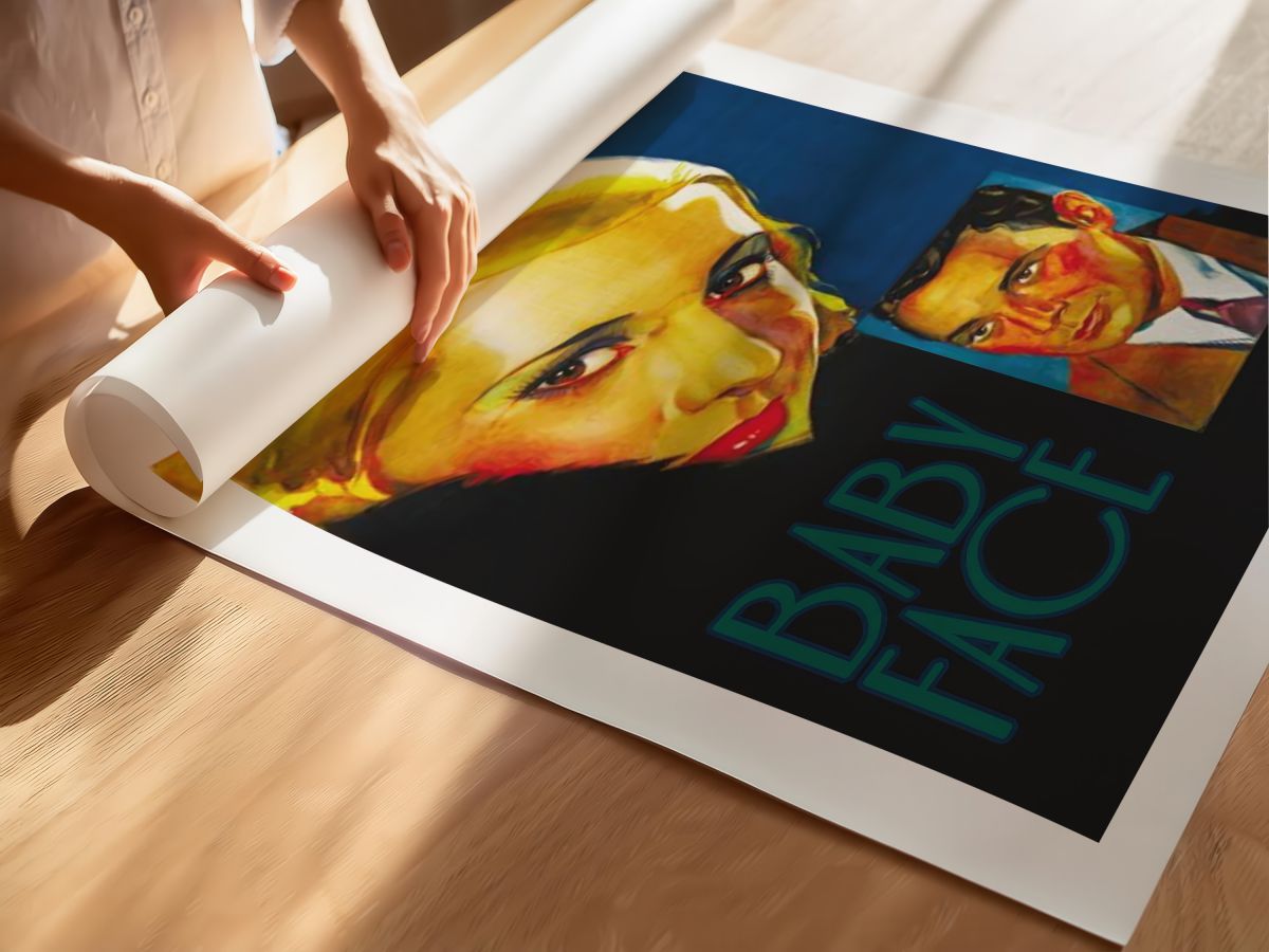 Baby Face (1933) Film Posteri, rulo yapılmış çerçevesiz poster