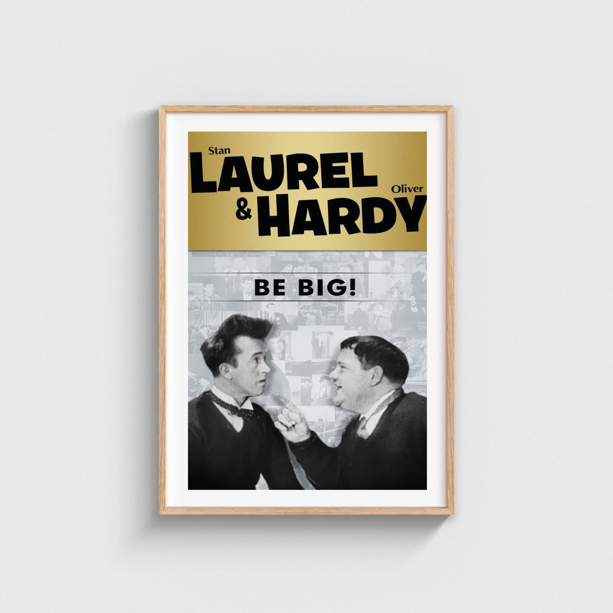 Be Big! film posteri, ahşap çerçeveli tablo