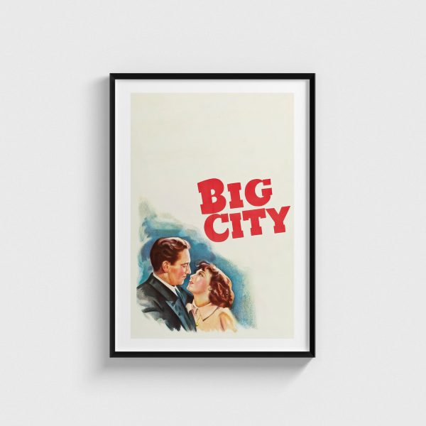 Big City film posteri, siyah çerçeveli tablo