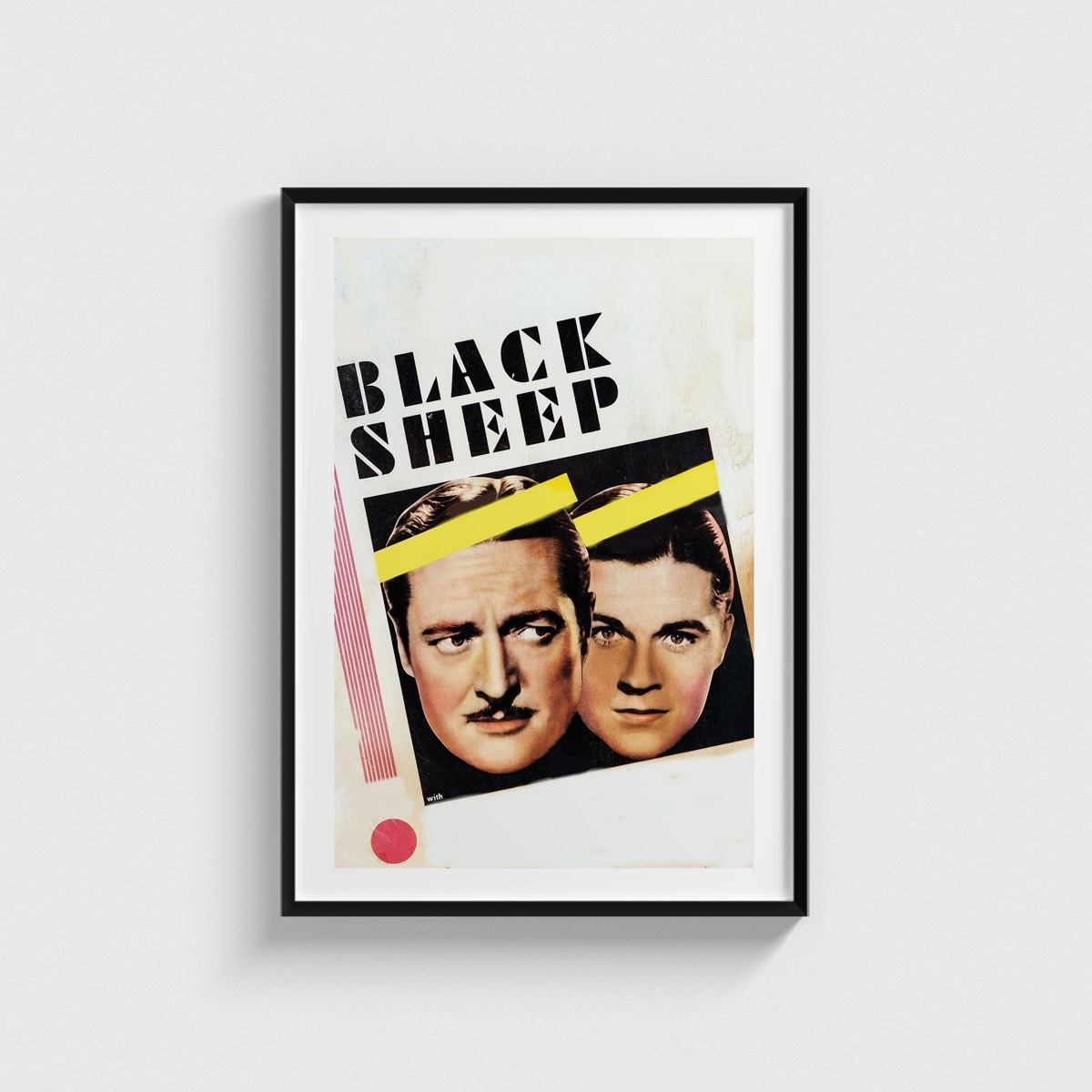Black Sheep film posteri, siyah çerçeveli tablo