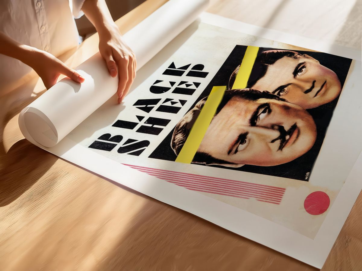Black Sheep (1935) Film Posteri, rulo yapılmış çerçevesiz poster
