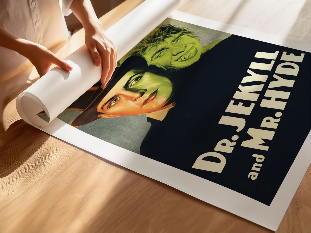 Dr. Jekyll and Mr. Hyde (1931) Film Posteri, rulo yapılmış çerçevesiz poster