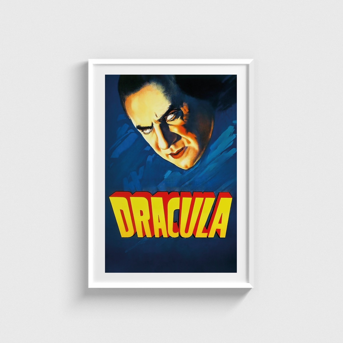 Dracula (1931) film posteri, beyaz çerçeveli tablo