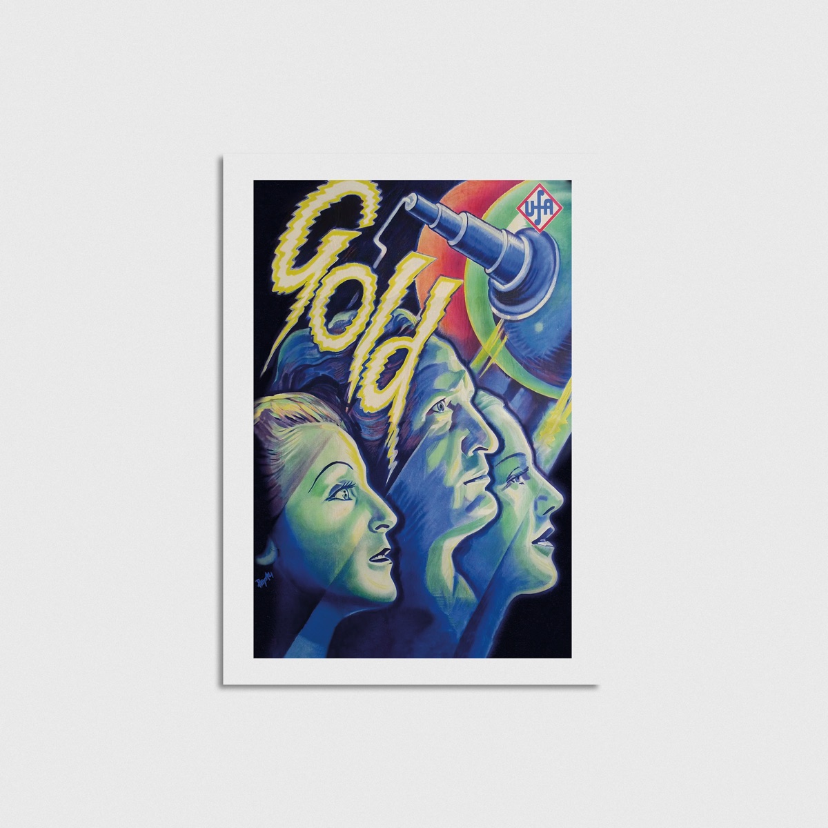 Gold film posteri, çerçevesiz poster