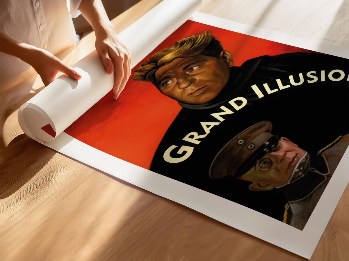 Grand Illusion (1937) Film Posteri, rulo yapılmış çerçevesiz poster