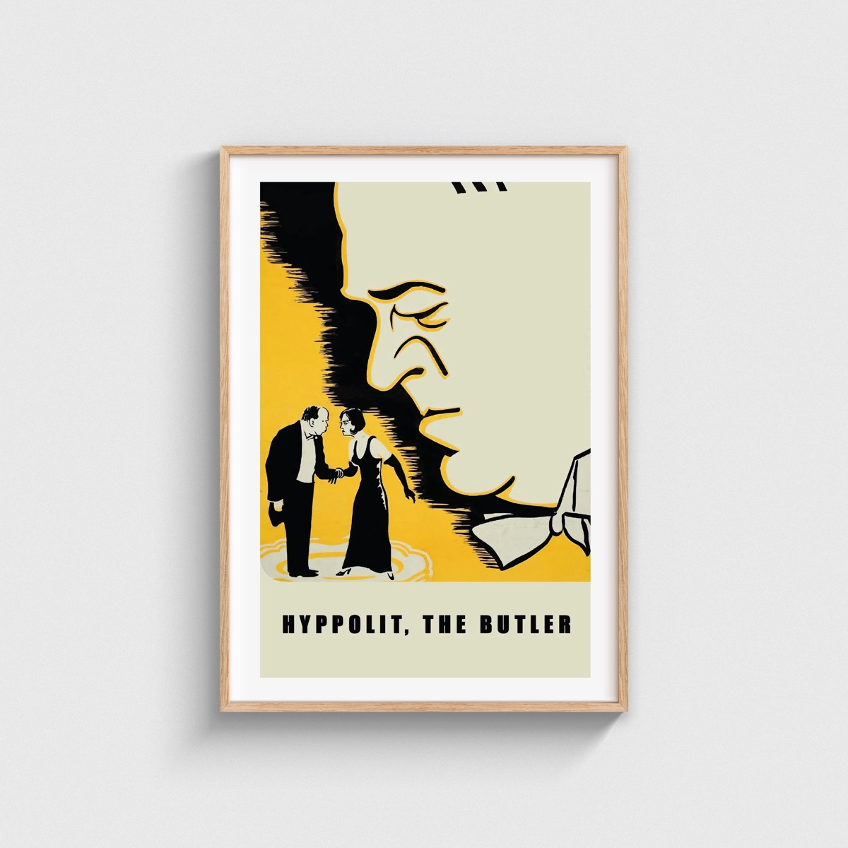 Hyppolit, the Butler film posteri, ahşap çerçeveli tablo