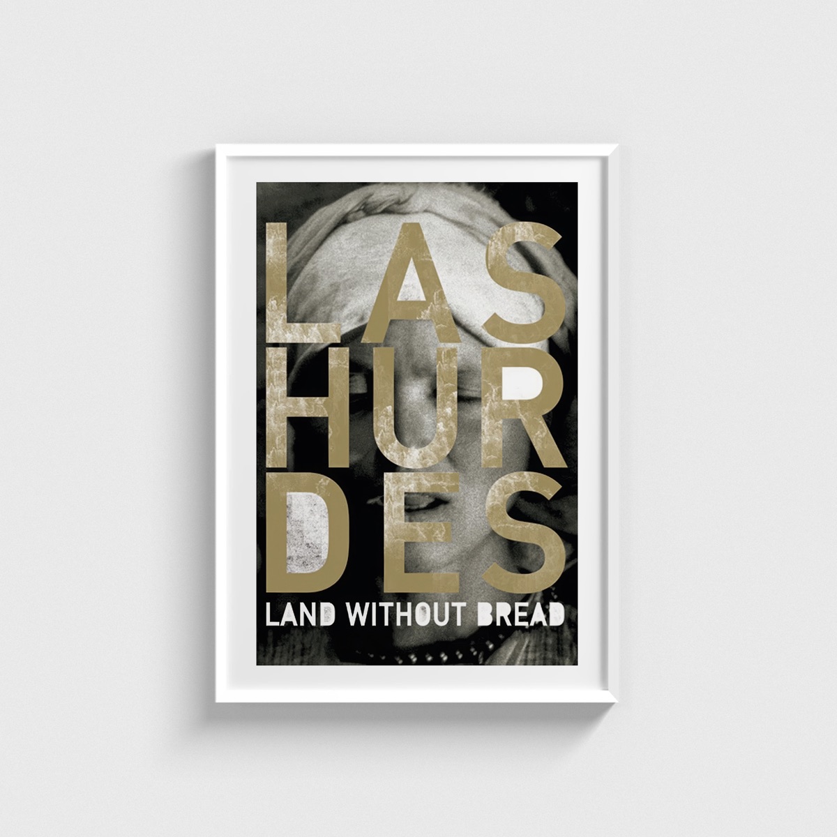 Land Without Bread film posteri, beyaz çerçeveli tablo