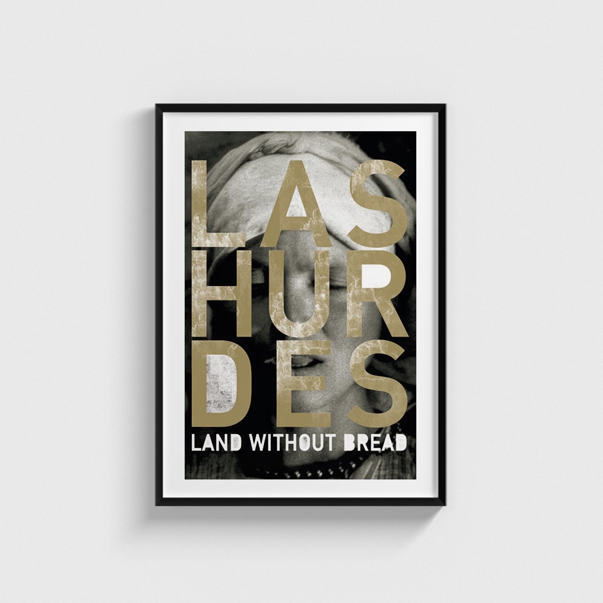 Land Without Bread film posteri, siyah çerçeveli tablo