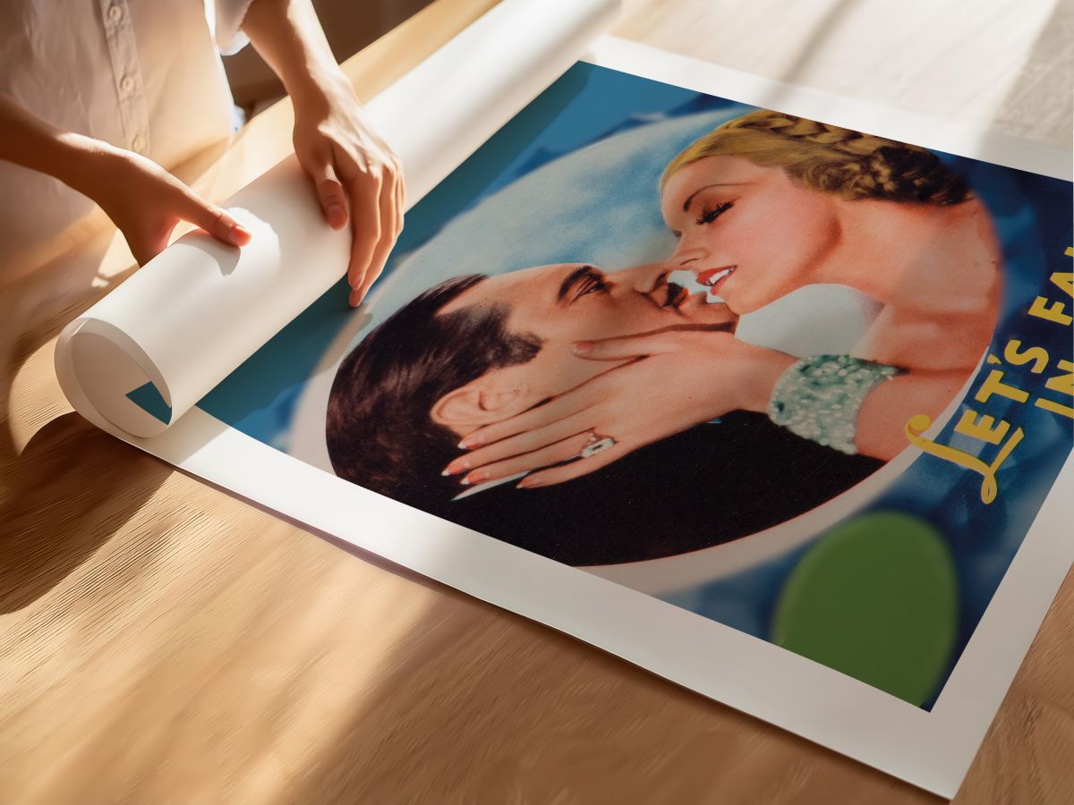 Let’s Fall in Love (1933) Film Posteri, rulo yapılmış çerçevesiz poster