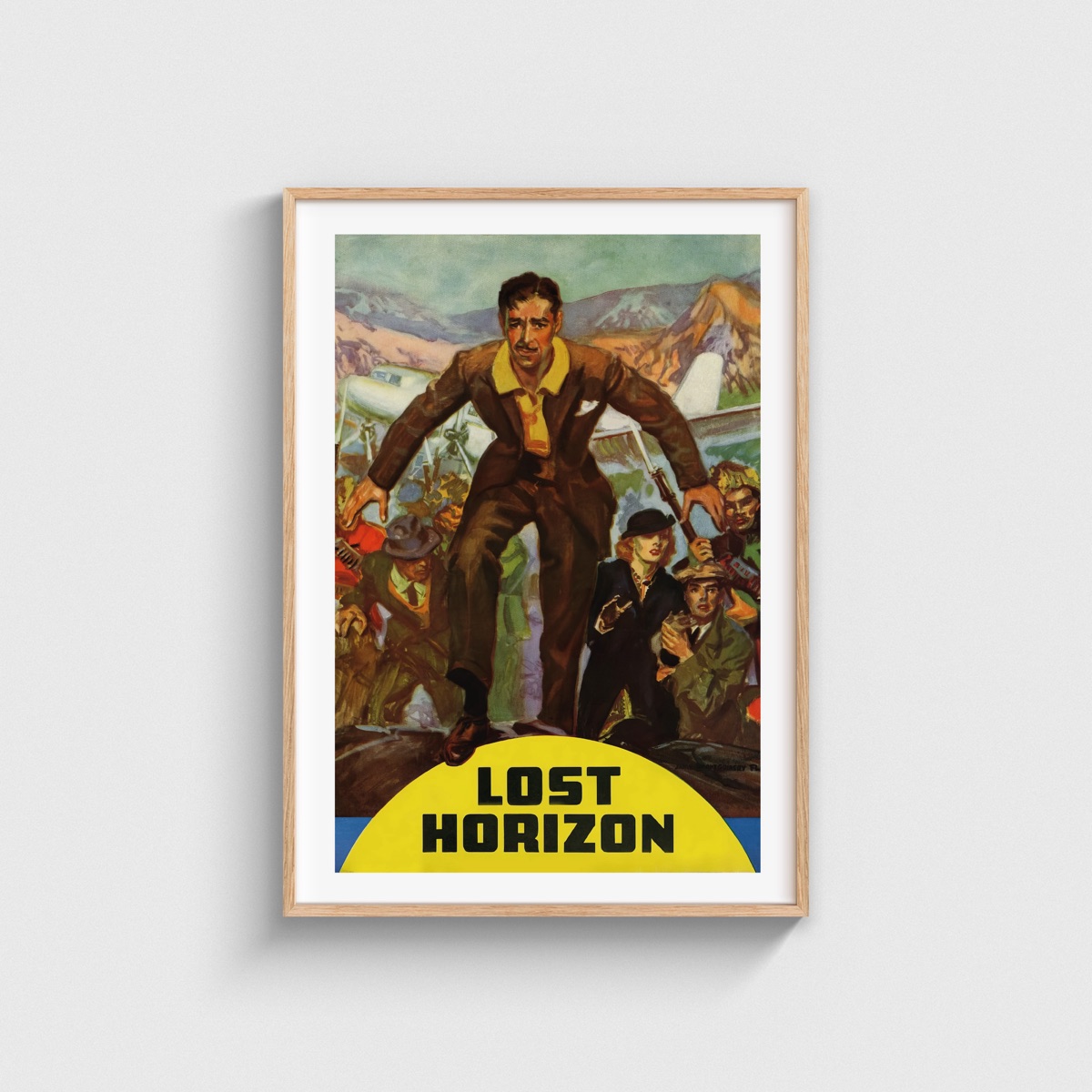 Lost Horizon film posteri, ahşap çerçeveli tablo