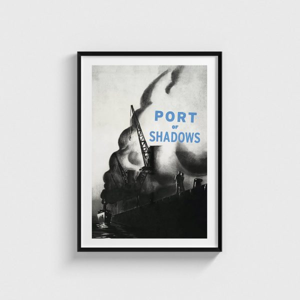 Port of Shadows film posteri, siyah çerçeveli tablo