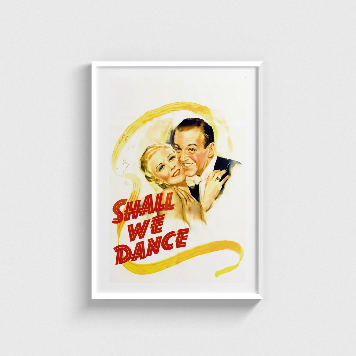 Shall We Dance film posteri, beyaz çerçeveli tablo