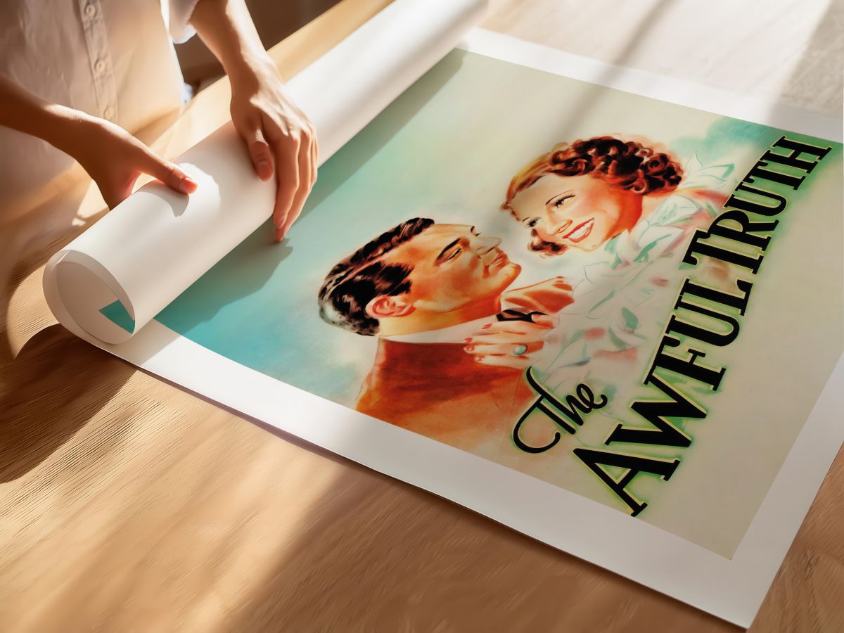 The Awful Truth (1937) Film Posteri, rulo yapılmış çerçevesiz poster