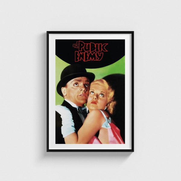 The Public Enemy film posteri, siyah çerçeveli tablo
