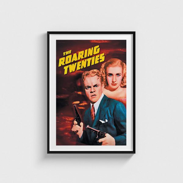 The Roaring Twenties film posteri, siyah çerçeveli tablo