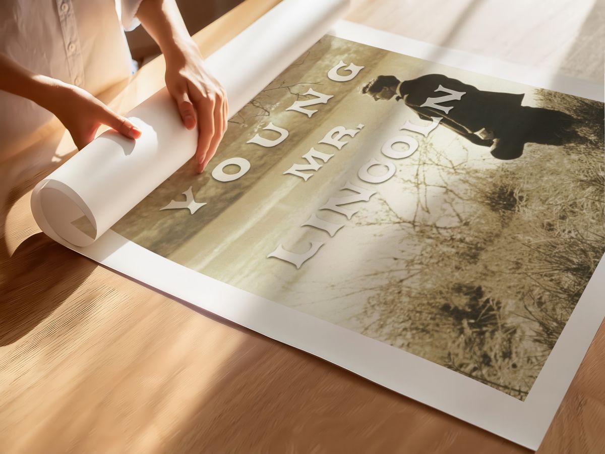 Young Mr. Lincoln (1939) Film Posteri, rulo yapılmış çerçevesiz poster