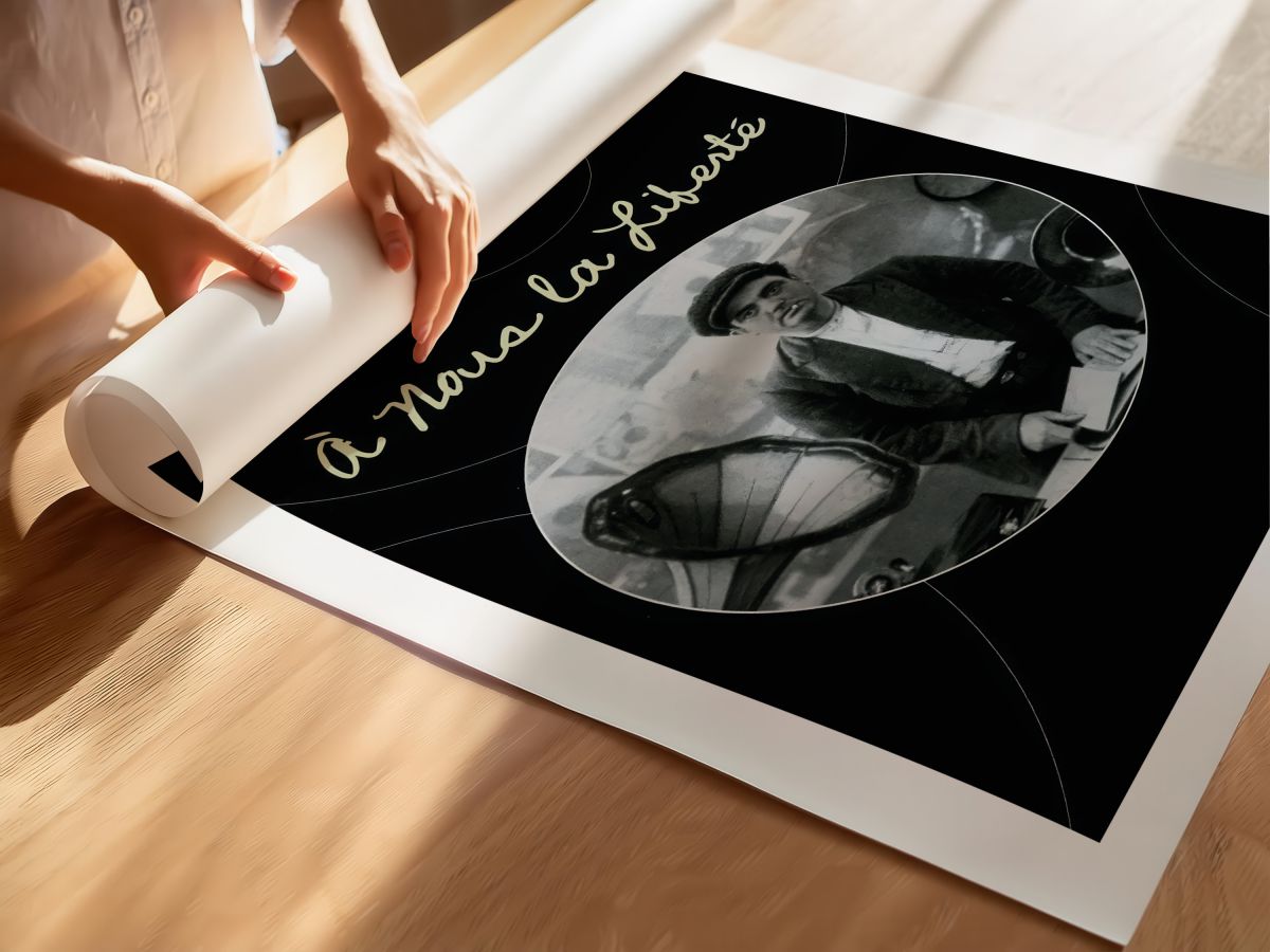À Nous la Liberté (1931) Film Posteri, rulo yapılmış çerçevesiz poster