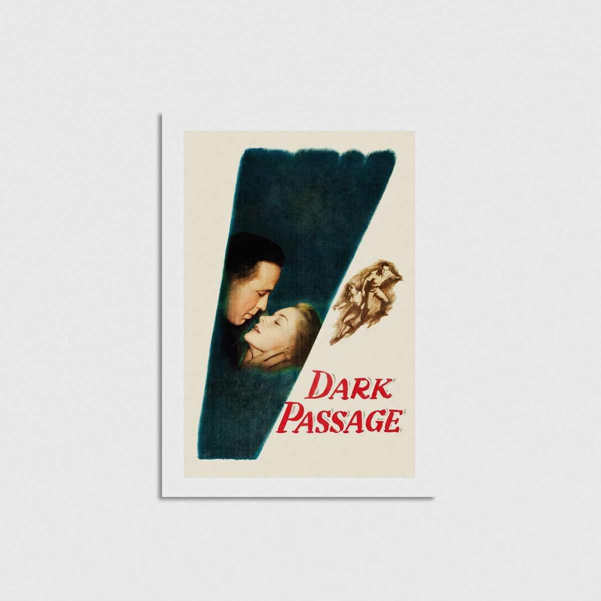 Dark Passage film posteri, çerçevesiz poster