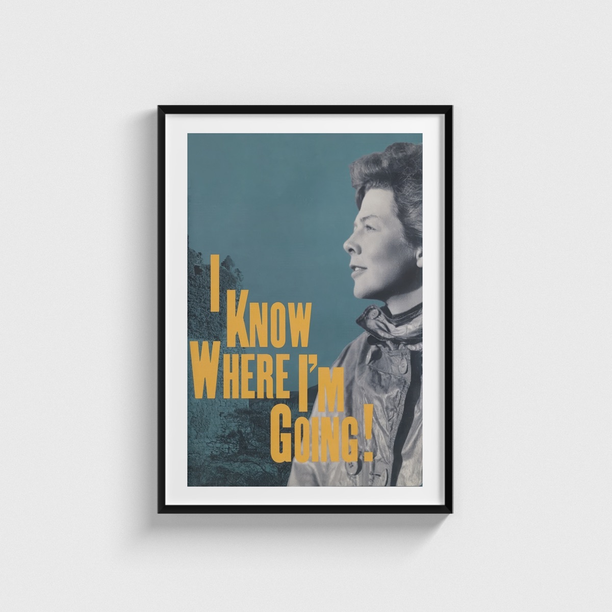I Know Where I'm Going! film posteri, siyah çerçeveli tablo