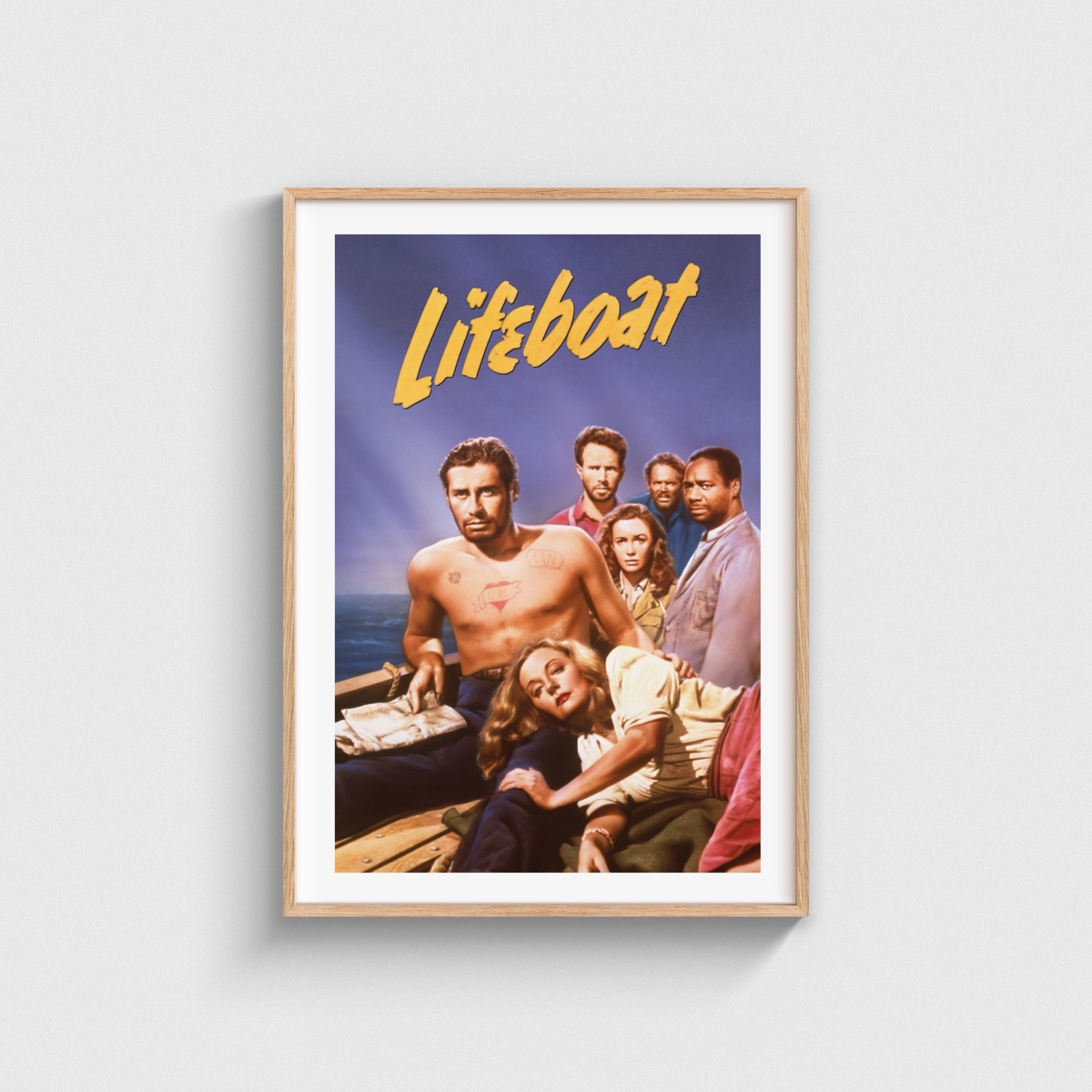 Lifeboat film posteri, ahşap çerçeveli tablo