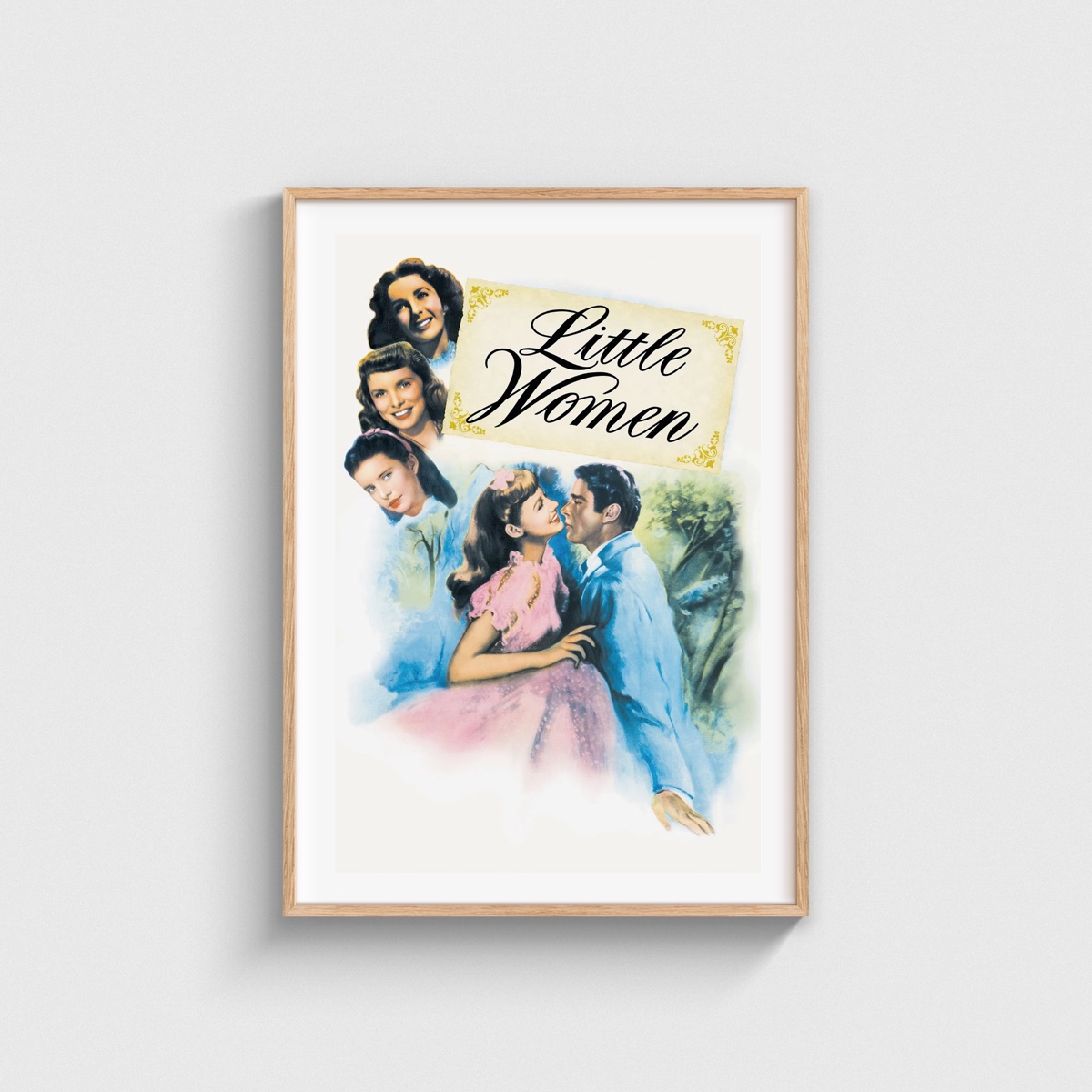 Little Women (1949) film posteri, ahşap çerçeveli tablo