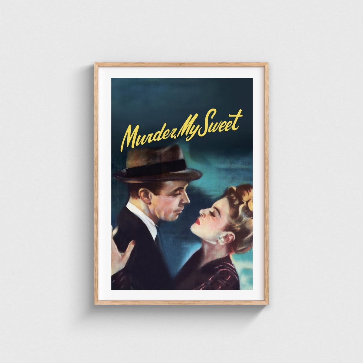 Murder, My Sweet film posteri, ahşap çerçeveli tablo