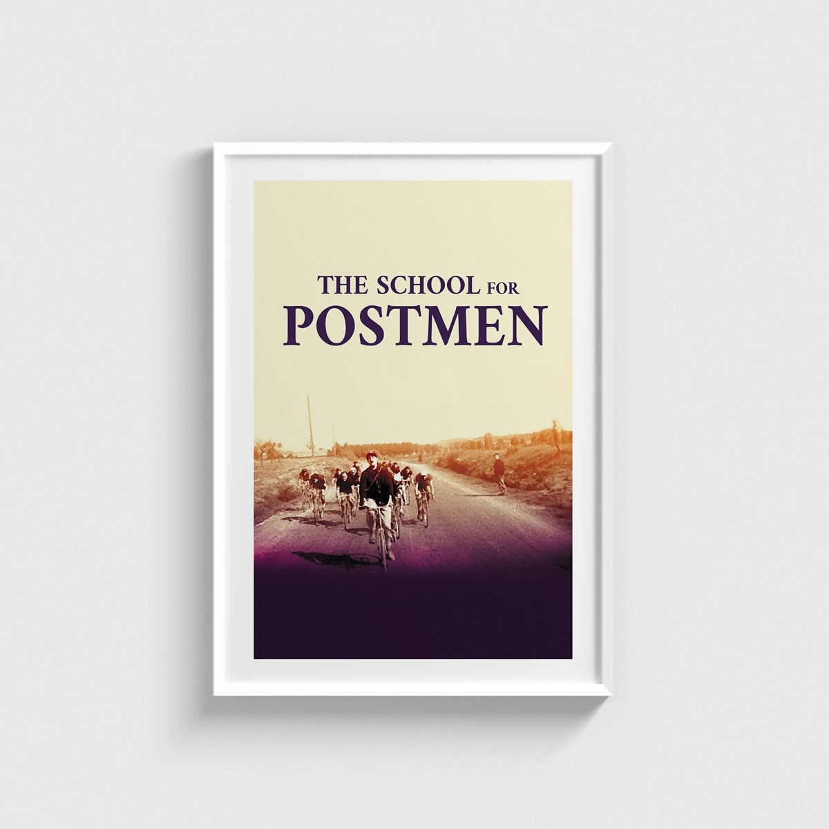 School for Postmen film posteri, beyaz çerçeveli tablo