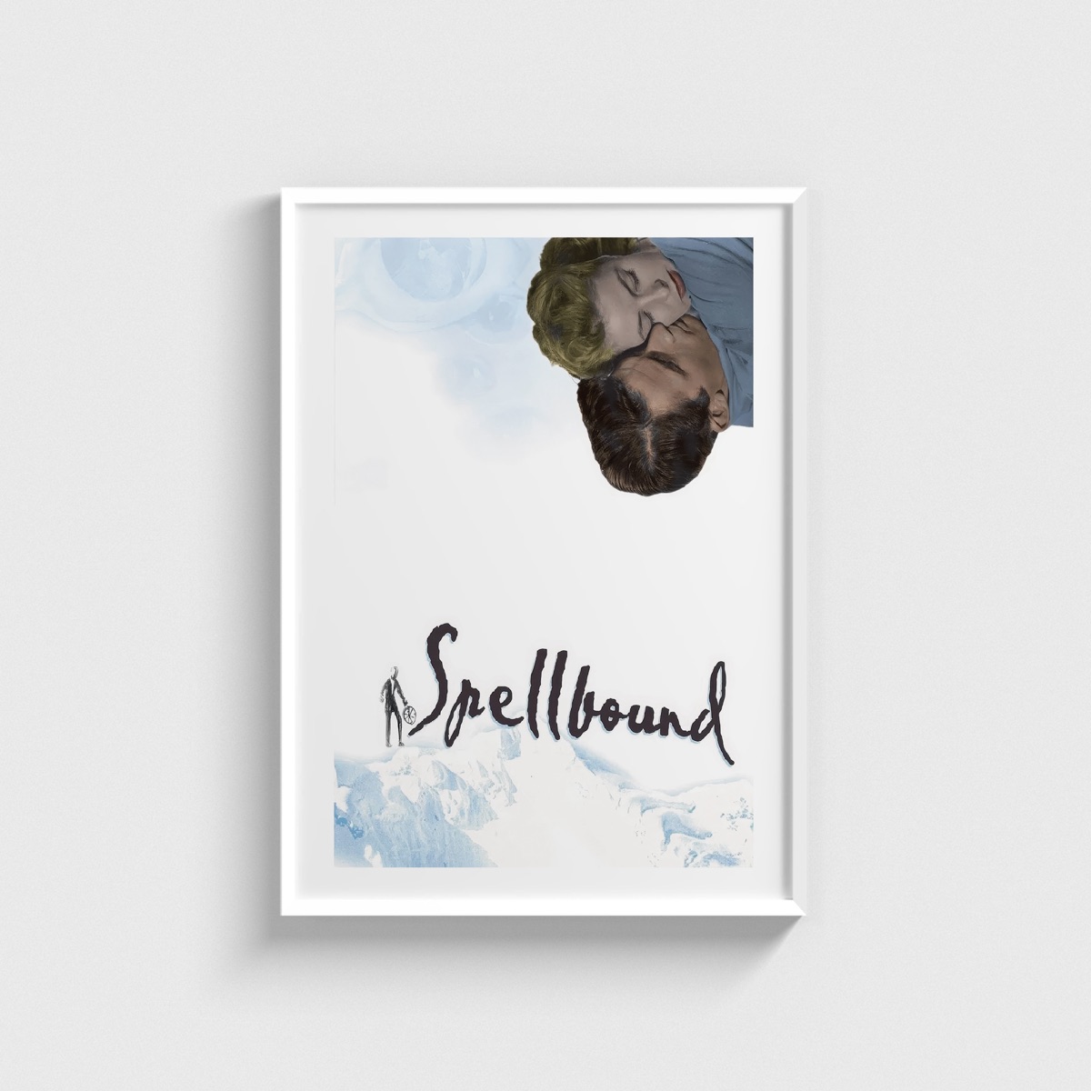 Spellbound film posteri, beyaz çerçeveli tablo