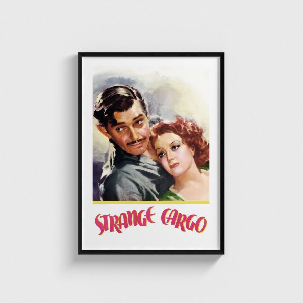 Strange Cargo film posteri, siyah çerçeveli tablo