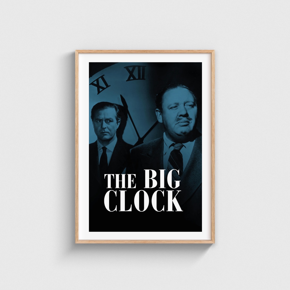 The Big Clock film posteri, ahşap çerçeveli tablo