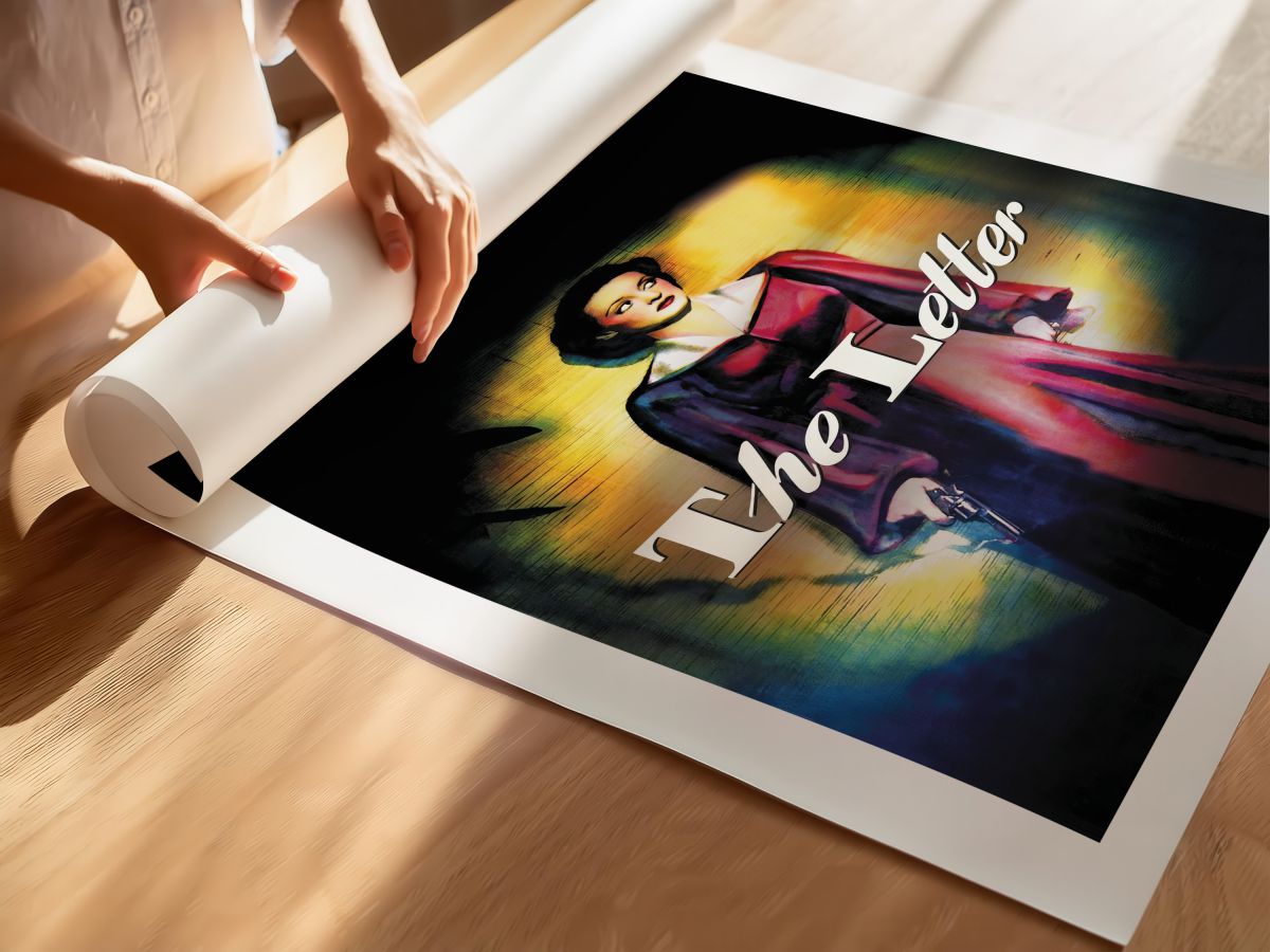 The Letter (1940) Film Posteri, rulo yapılmış çerçevesiz poster