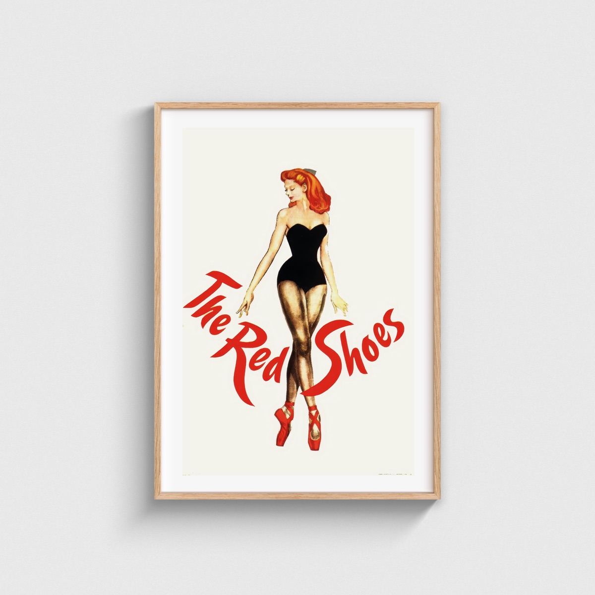 The Red Shoes film posteri, ahşap çerçeveli tablo