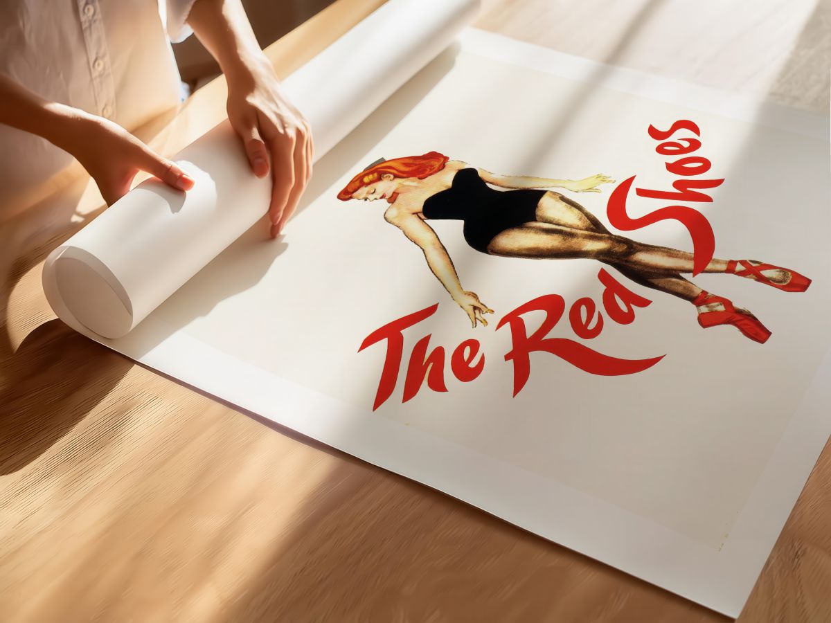 The Red Shoes (1948) Film Posteri, rulo yapılmış çerçevesiz poster