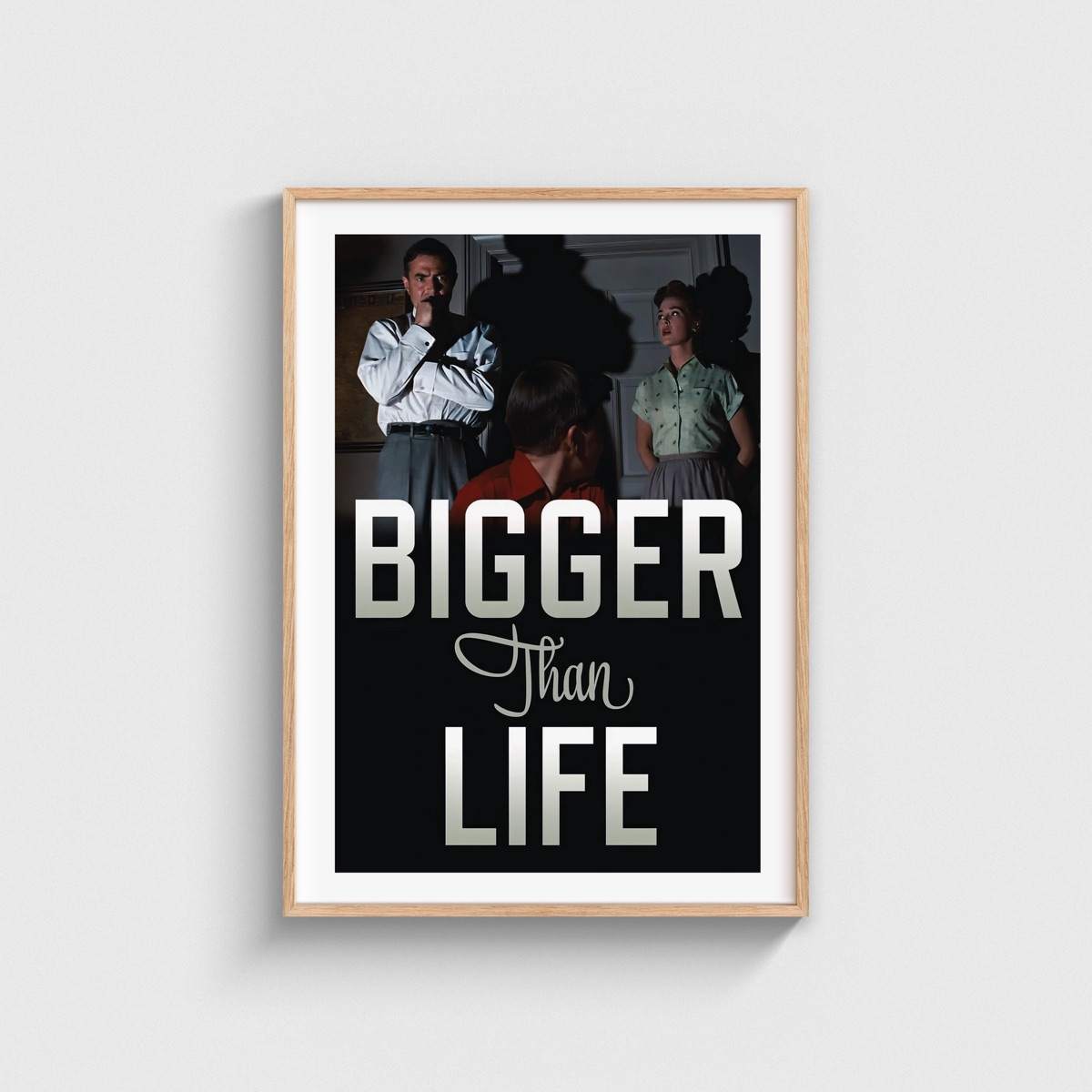 Bigger Than Life film posteri, ahşap çerçeveli tablo