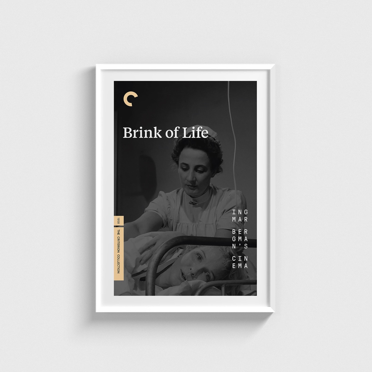 Brink of Life film posteri, beyaz çerçeveli tablo