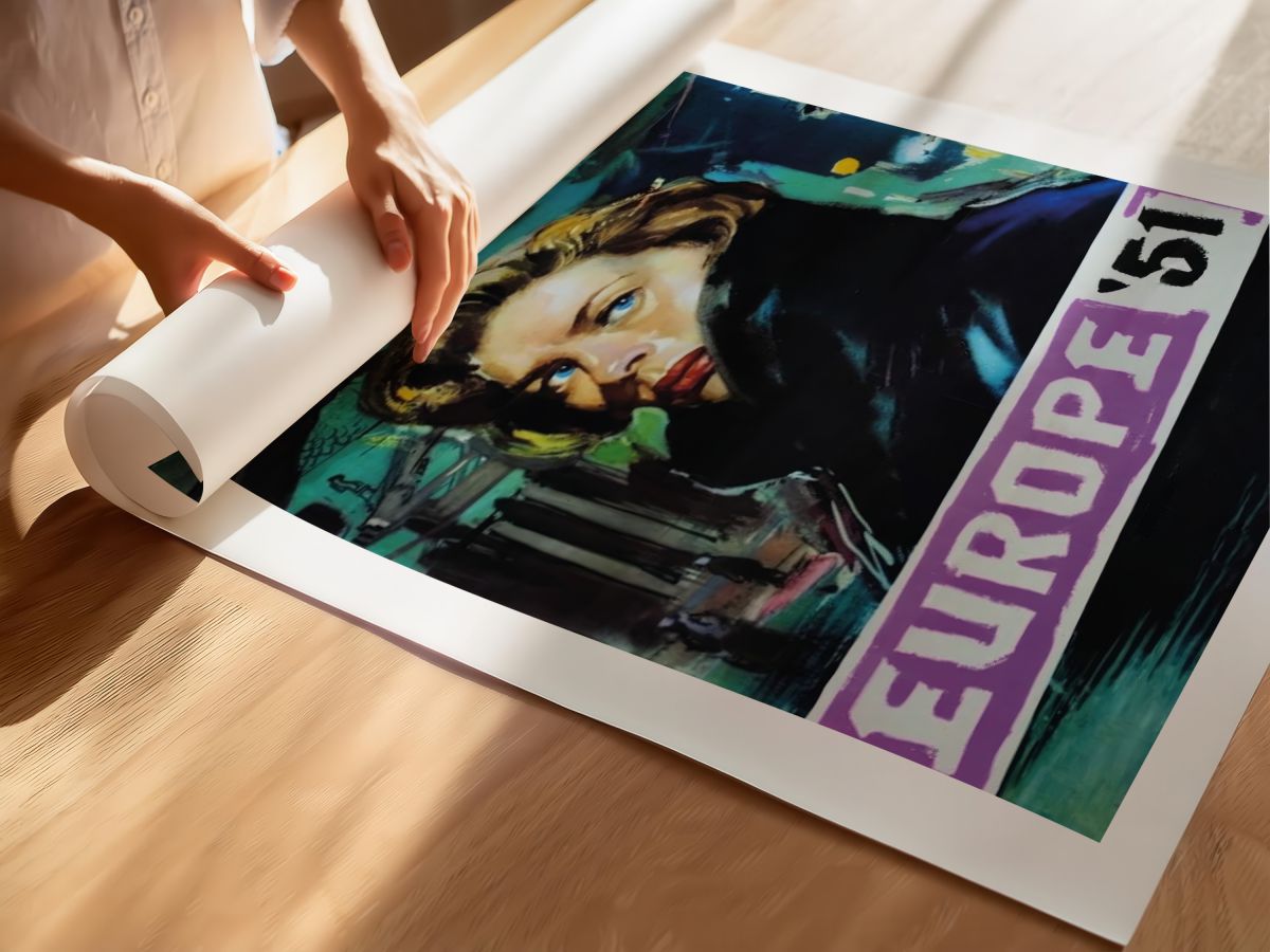 Europe ’51 (1952) Film Posteri, rulo yapılmış çerçevesiz poster